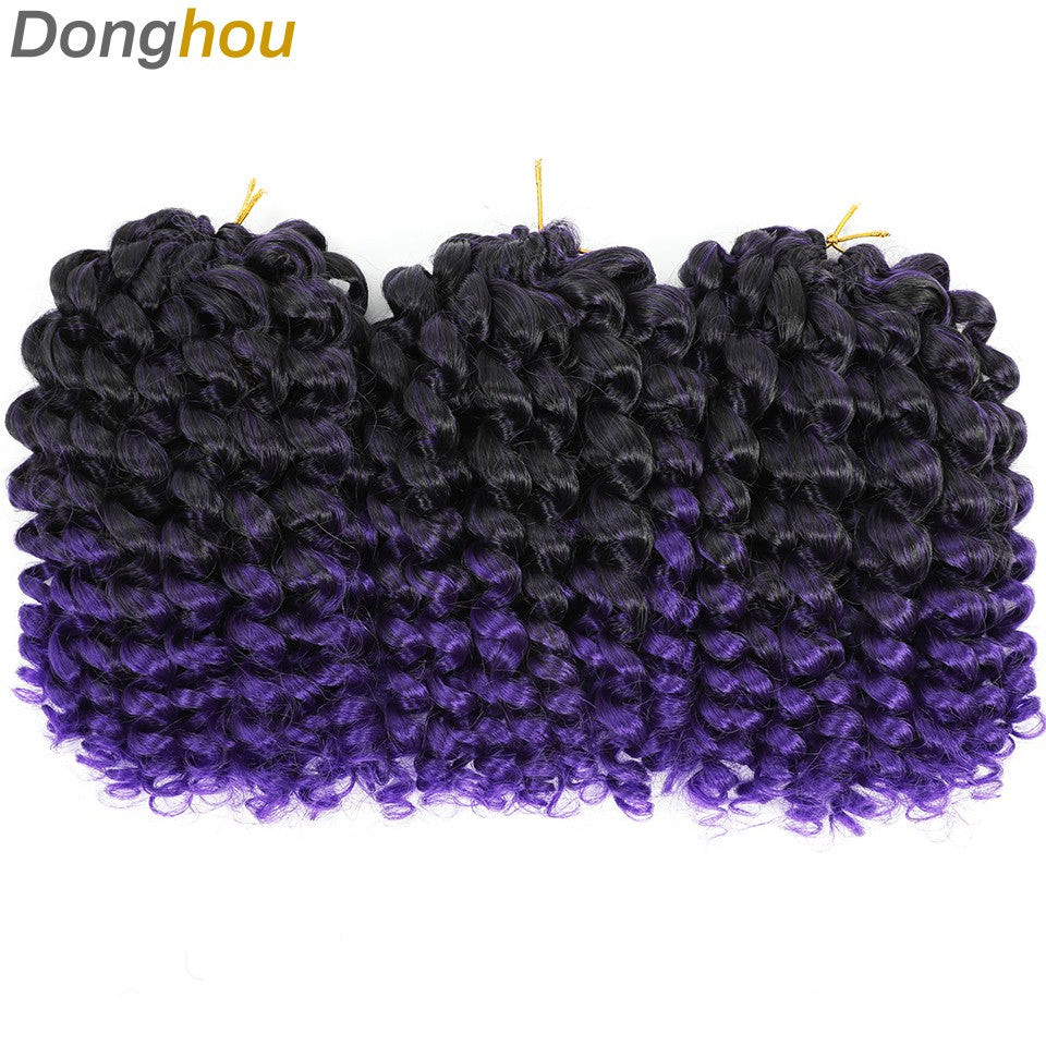 1-4 Pacotes 2X Ringlet Wand Curl Jamaican Bounce 8 polegadas Sintético Wand Curl Twist Braids Hair Crochet Cabelo Cacheado Extensões 20 Raízes