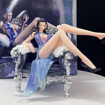 Boneco de Anime One Piece Nico Robin Sofá Terno Thug Series Vol. 4 Modelo de Brinquedo