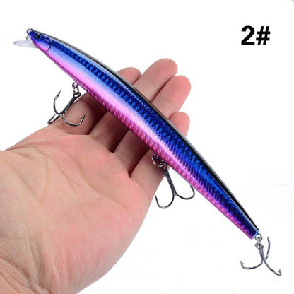 16 Cores 18cm 24g Isca Artificial Minnow Laser Crankbait Dura Isca Artificial Plástico Grande Iscas Artificiais para Pesca Marinha