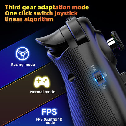 D8Pro RGB Tablet Game Controller FPS Mobile Gamepad For Switch Android ios PS3 PS4 PC Hall Trigger Joystick