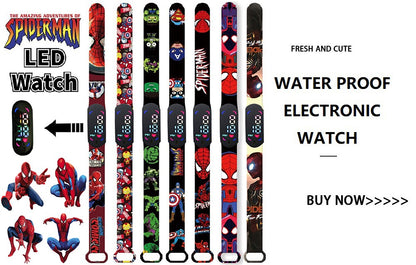 Disney Stitch Digital Kids' Watches Anime Figures LED Luminous Watch Touch Waterproof Electronic Sports Watch Kids Birthday Gift