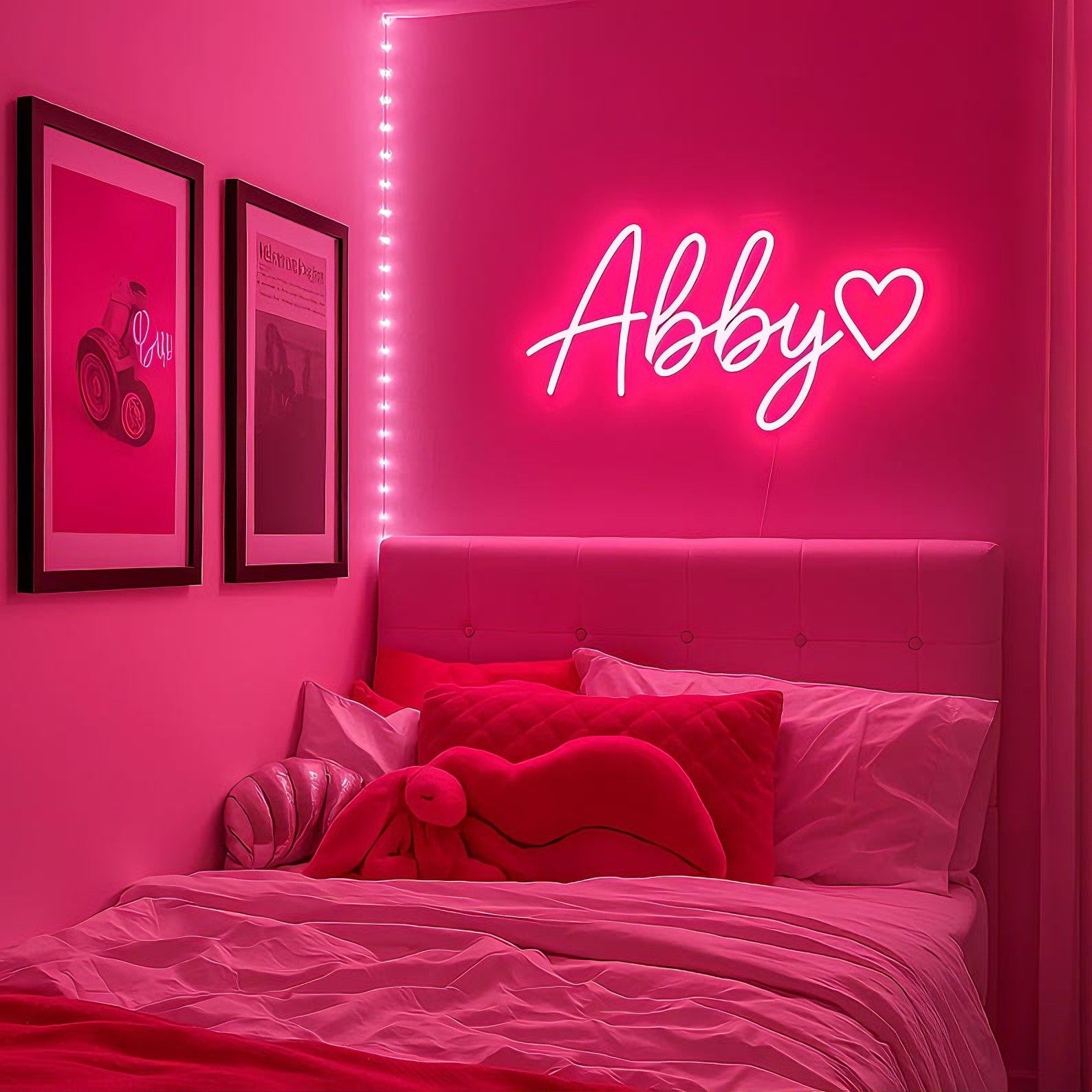 Custom Neon Sign Personalized Name Neon Sign LED Night Light Birthday Wedding Signs Room Bedroom Decoration Wall LED Neon Lamp