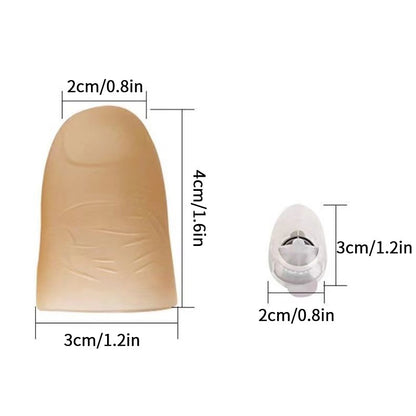 2pcs Thumb Finger Light Luminous Finger Light Magic Trick Props Halloween 2025 Decoration Glowing Fingers Glow in The Dark