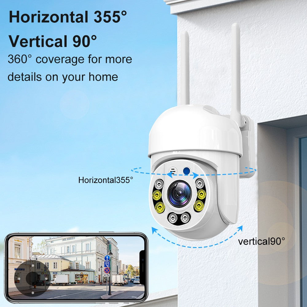Tuya HD 2.4G/5G Wifi IP Camera PTZ Outdoor waterproof Home Security-protection Full Color Night Vision Audio Surveillance Cam