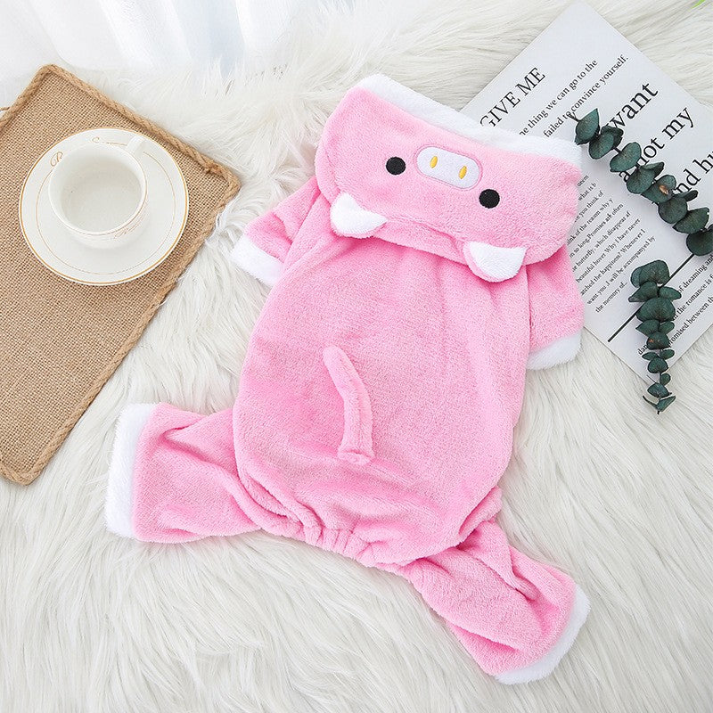 Roupas de Inverno para Cães Moletom Quente de Fleece para Cães Roupas para Cães Pequenos Chihuahua Filhotes Gatos Jaqueta Casaco Macacão para Cães Fantasia