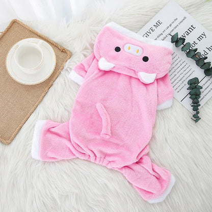 Roupas de Inverno para Cães Moletom Quente de Fleece para Cães Roupas para Cães Pequenos Chihuahua Filhotes Gatos Jaqueta Casaco Macacão para Cães Fantasia