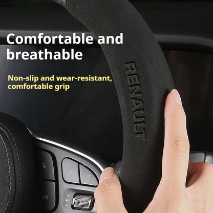 Capa de Volante de Carro em Fibra de Carbono para Renault Scenic Clio Laguna 2 3 4 5 Kangoo Fluence Megane Trafic Talisman Twingo Kaptur