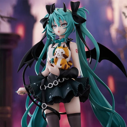 Anime Hatsune Miku Pequena Diaba Feita à Mão Guaxinim Chuyin Anjo Negro Modelo de PVC Feito à Mão Ornamentos Periféricos de Animação