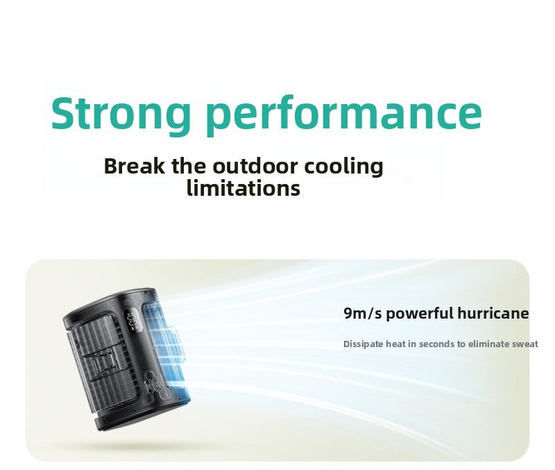 Aecooly Waist Fan Portable Waist Cooling Artifact Tubular Flow High Speed Large Wind Power Violence Small Summer Refrigeration