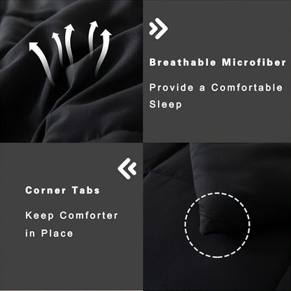 Full Size Bed Comforter Set Soft Breathable All Seasons Bedding with 2/3 pcs,1 Comforter And 1/2 Pillow Shams Machine Washable