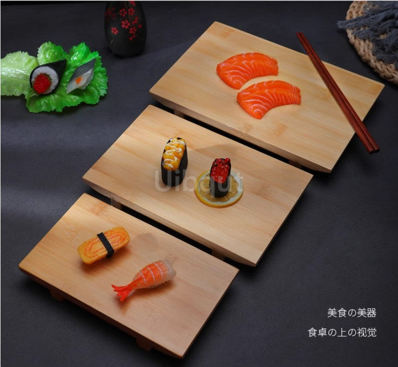 Bamboo Sushi Board boat plate Rectangular Platform Cooking Sashimi basin Japanese Korean Cuisine Tableware Serving Plate Tray