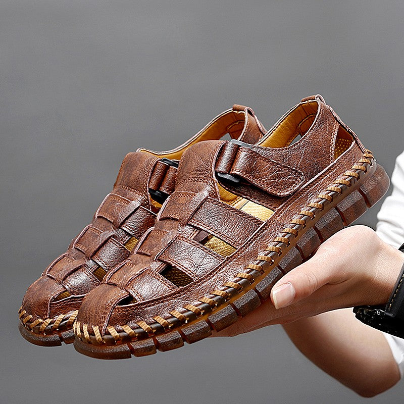 Handmade Men's Shoes Handmade Leather Men Shoes Casual Loafers Slip Onzipper Split Leather Shoes Men Flats Hot Sale Moccasins