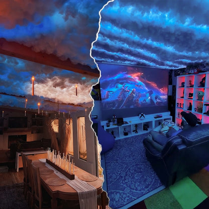 3D Thunder Cloud Lights Ceiling Storm Lights LED Kit Music Sync Lightening Cloud Kit Cotton for Gaming Room Decoration Bedroom