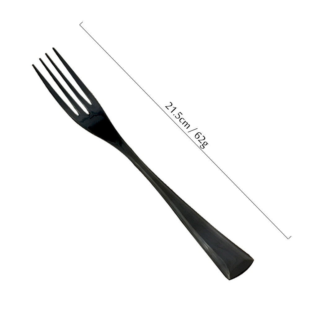 JANKNG Conjunto de Talheres Preto 1 Peça Aço Inoxidável 18/10 Ocidental Talheres de Mesa Garfo Faca de Bife Manteiga Jantar