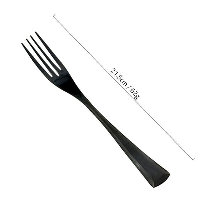 JANKNG Conjunto de Talheres Preto 1 Peça Aço Inoxidável 18/10 Ocidental Talheres de Mesa Garfo Faca de Bife Manteiga Jantar