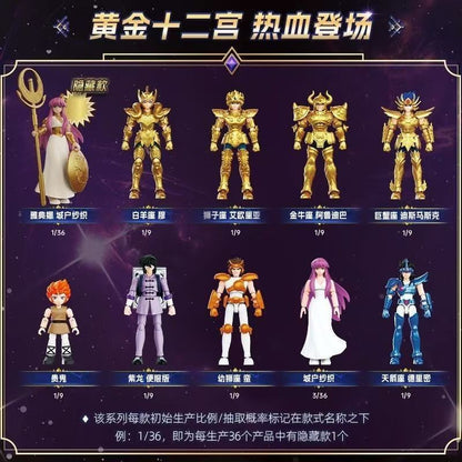 Pronta Entrega Saint Seiya VERSÃO GALAXY 03 Athena Aldebaran Máscara da Morte Aiolia Mu de Áries Modelo Montado Brinquedos Cavaleiro de Ouro