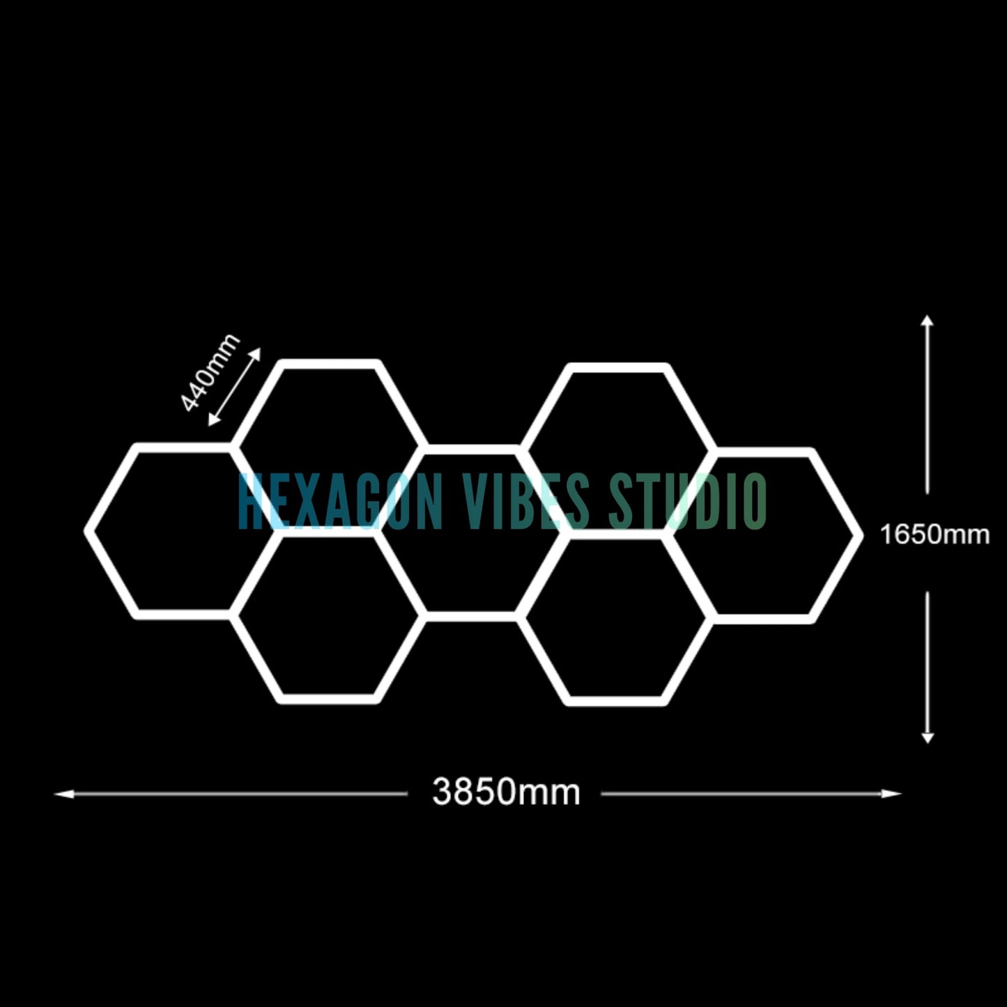 Garage Hexagon LED Light 50000H 6500K Ultra Bright for Home Gym Barbershop Car Detailing Bar Basement Workshop Ceiling Lighting