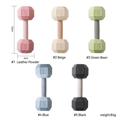 Baby Silicone Teething Cartoon Dumbbell Rattle Toy Babies' Sensory Cognitive Toys Move The Music Bell Baby Crib Toys Baby Gifts