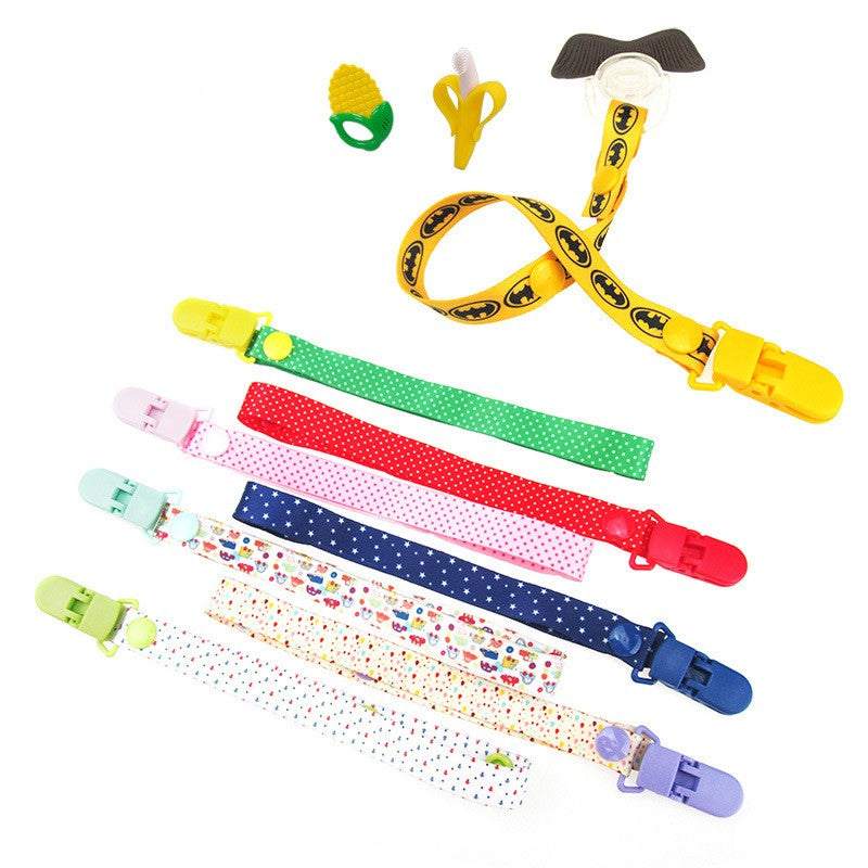 1pc Baby Pacifier Clip Chain: Soft material with cute design, secure clip prevents loss, guards baby's happy moments