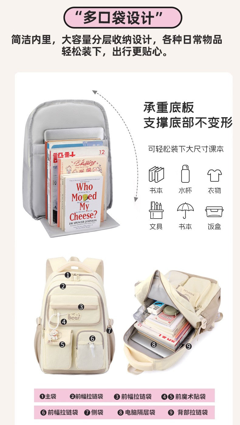 Conjunto de 4 peças de mochilas Oxford para estudantes de ensino médio de grande capacidade, mochilas escolares para adolescentes do ensino médio