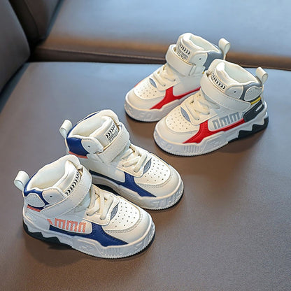 Fashion Sneakers For Kids Trend Fashion Basketball Shoes For Boy Soft-soled Anti-slippery Children's Sport Shoes Tennis Shoes