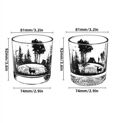 Copo de Vidro de Silhueta Preta de Alta Qualidade 300ml Copos Personalizados para Beber Copo Criativo de Uísque para Casa Copo Iceberg