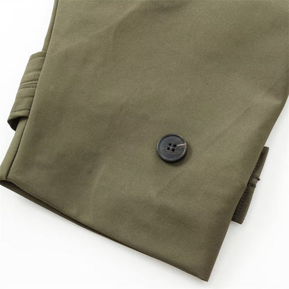 Autumn new European and American style hooded long sleeved lapel jacket single breasted trench coat short jacket