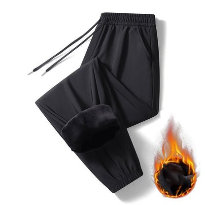 Winter Running Pants Men's Outdoor Waterproof Windproof Thickened Jogging Sports Trousers Warm Fitness Sports Casual Long Pants