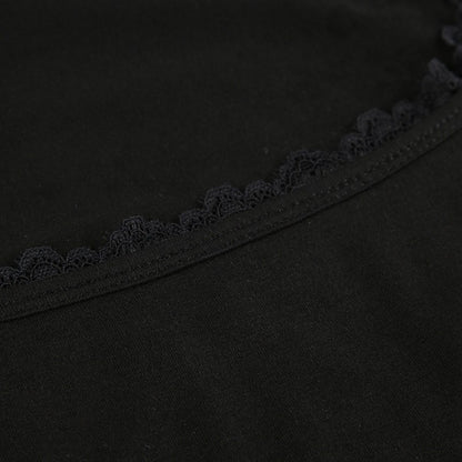 2000s Graphic T Shirt Vintage Fairy Grunge Women Autumn Lace Trim Long Sleeve Slim Fits Tops y2k Clothes Basic Harajuku Tees