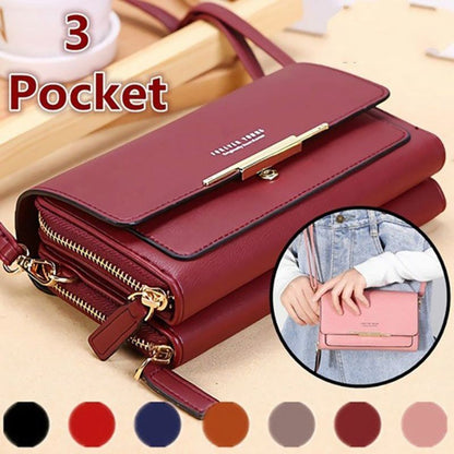 2024 New Women's Wallet Korean Multifunctional Shoulder Bag Mid-length Clutch Coin Purse