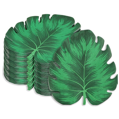 20-100Pcs Bulk Tropical Jungle Leaf Paper Napkin for Hawaiian Summer Beach Birthday Party Table Decoration Wedding Supplies