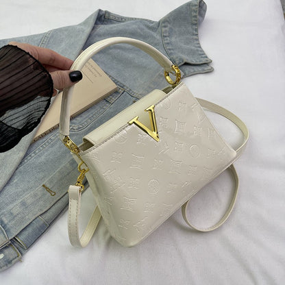 Luxury 2025 Patent Leather Bucket Bag for Women Large Capacity Tote Work Commuter Bag Chic Shoulder Crossbody Purse