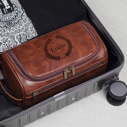 Custom Laser-Engraved Waterproof Multifunction Men's Wallet and Toiletry Bag Personalized Gift for Hi Birthday Anniversary ?