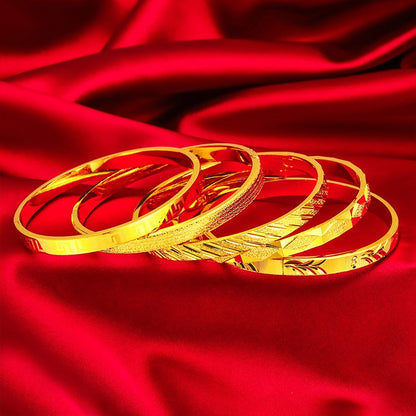 Pulseira estrela cheia de ouro 24K | Ouro puro AU999 no estilo chinês para exibir o charme antigo