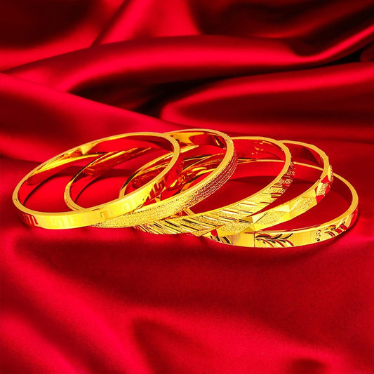 24K gold star-full bracelet | AU999 full gold fits Chinese style to show the ancient charm