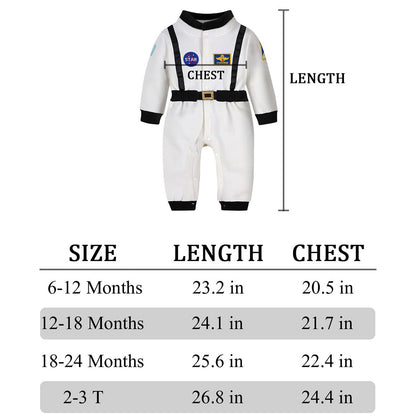Toddler Astronaut Costume Baby Boys Space Suit Rompers Infant Halloween Birthday Party Cosplay Fancy Dress Jumpsuit