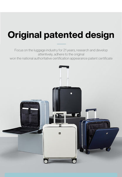 Hanke New Design Luggage Business Travel Suitcase Carry On Boarding Cabin Trolley Case PC Material Rolling Spinner Wheels
