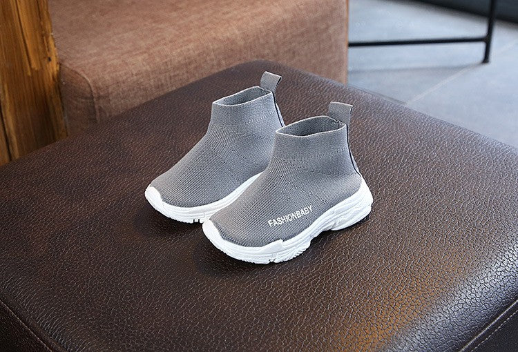 Autumn Winter Kids Sneakers Children Casual Shoes Slip-on Breathable Kids Socks Shoes Non-slip Snow Boots Boys Girls Sport Shoes