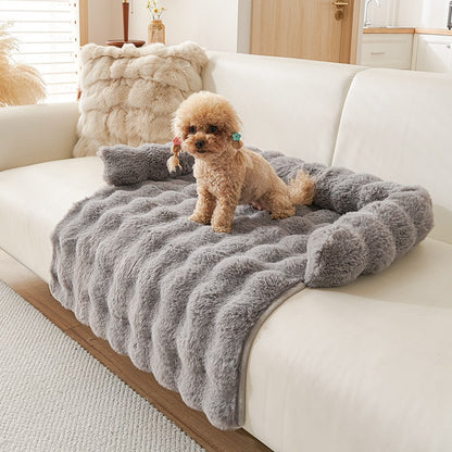 Inverno Quente Cama de Cachorro Sofá Capa Cobertor Super Macio Almofada Tapete para Cães Pequenos Travesseiro de Pescoço de Pelúcia Ninho de Gato Cama Para Perros