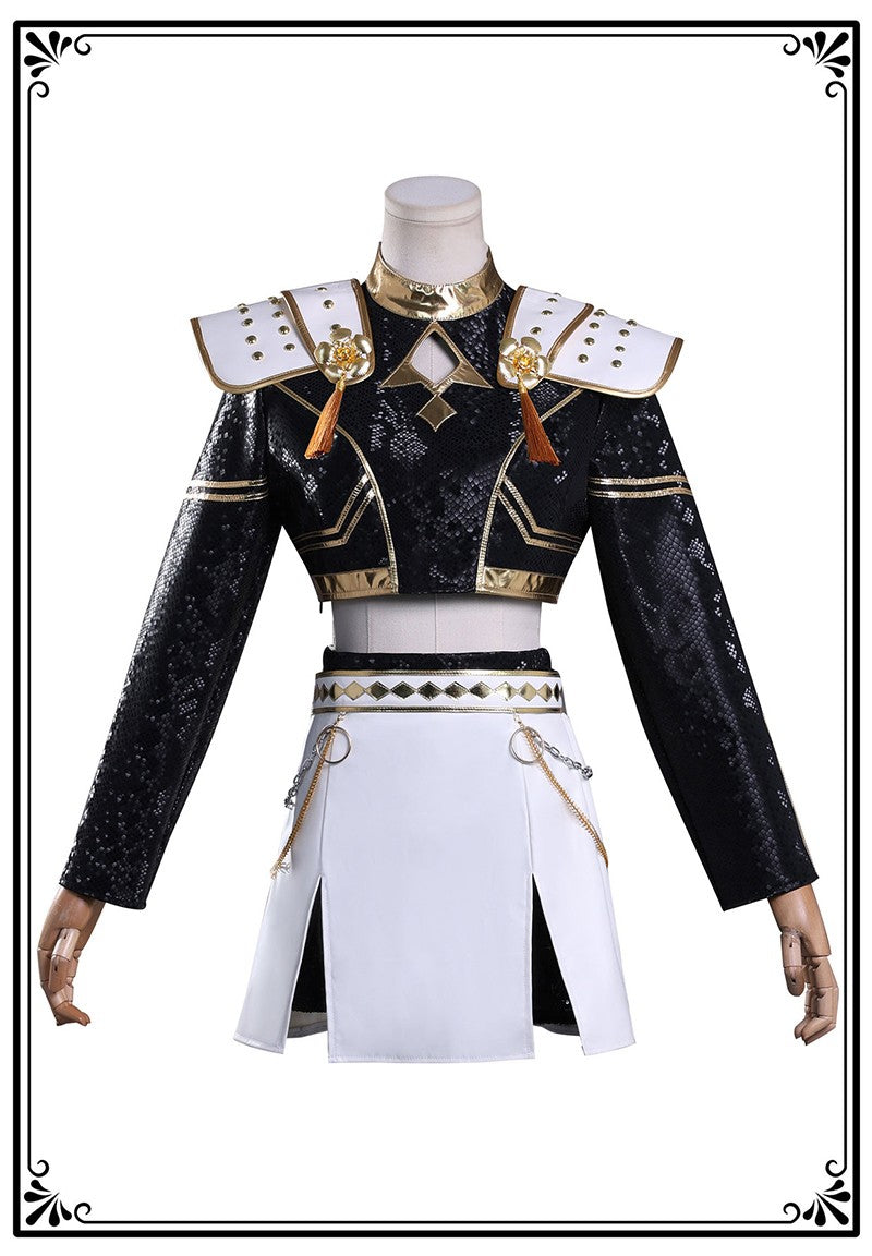 Black Golden Rumi Zoey Mira Cosplay Cosplay Costume Wig Women Suit Halloween Party Role Playing Outfit