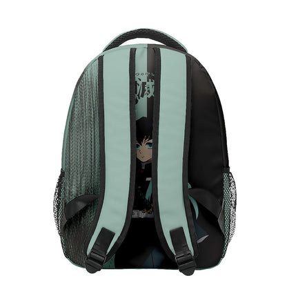 Anime Demon Slayer Tanjiro Nezuko 3D Printed Backpack for College Students Large School Bag 15 Inch Laptop Bag Middle School