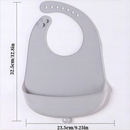 Free Name Printing Children's Tableware Set: Bib, Plate, Fork, Spoon - Silicone Material Personalized Gift