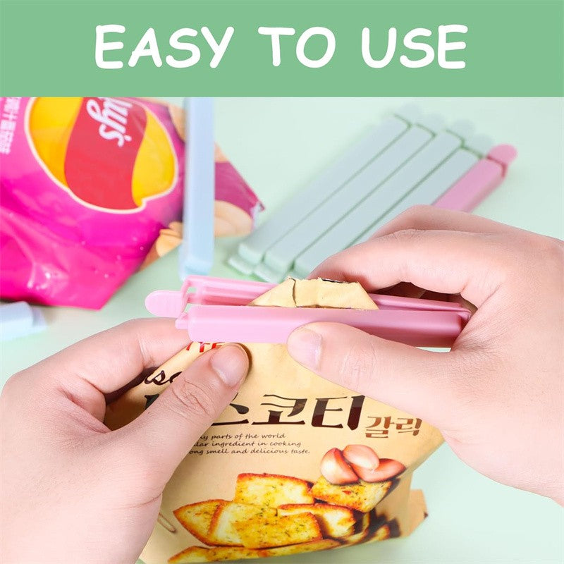 Food Snack Sealing Clip 12/15.5cm Plastic Chip Clips for Food Packages Curved Design Sealing Bag Clips Sealing Food Bag Clips