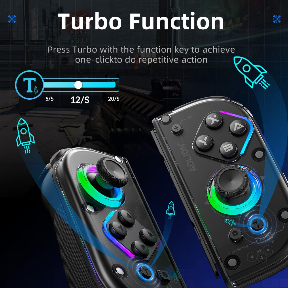 AOLION J20 Hall Joy-con Gamepad for NS2/Switch OLED/Switch NFC HD Shake Lite Left and Right Split Game Controller