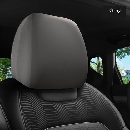 1Pcs Black Premium Cloth Headrest Cover For Car, Truck, SUV, Auto Universal Fit Interior Decorative Parts