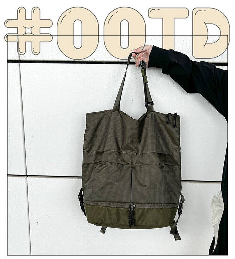 Mochila Feminina e Masculina Grande Capacidade Unissex Mochilas Nylon Impermeável Bolsa Esportiva Bolsas Escolares Tendência Portátil Lazer Viagem Bolsa de Mão