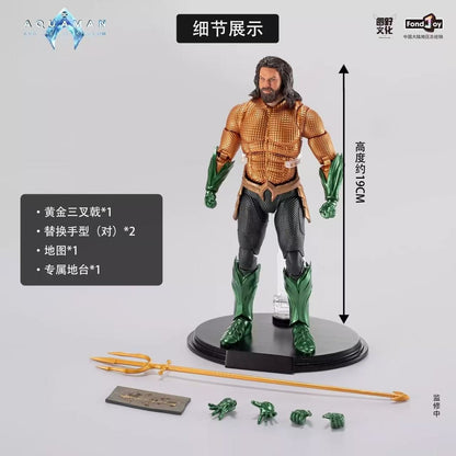Fondjoy Toys Aquaman Modelo 1/9 Escala Boneco de Ação DC Aquaman Modelo de Ação Colecionável Em Estoque Presente de Aniversário para Menino