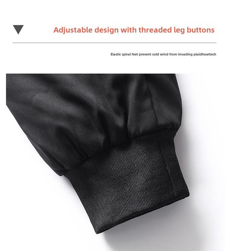 Men's Down Pants Autumn Winter New Solid Color Thickened Warm Outdoor Travel Adventure Harem Pants Men's Plus Size Casual Pants