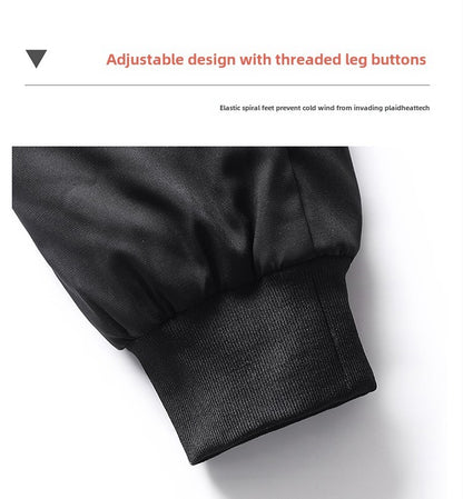 Men's Down Pants Autumn Winter New Solid Color Thickened Warm Outdoor Travel Adventure Harem Pants Men's Plus Size Casual Pants