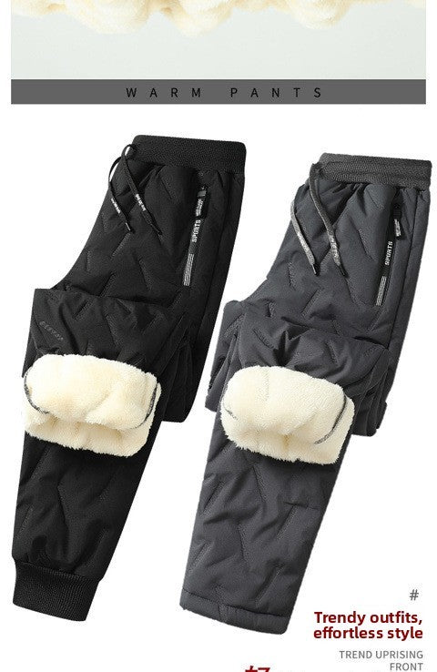 Casual Men's Clothing Men Pants Dresy Baggy Sweatpant for Women Elastic Waist Sports Drawstring Winter Clothes Warm Windproof